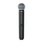 Shure BLX2/B58 handheld wireless microphone transmitter with BETA58A capsule, front view