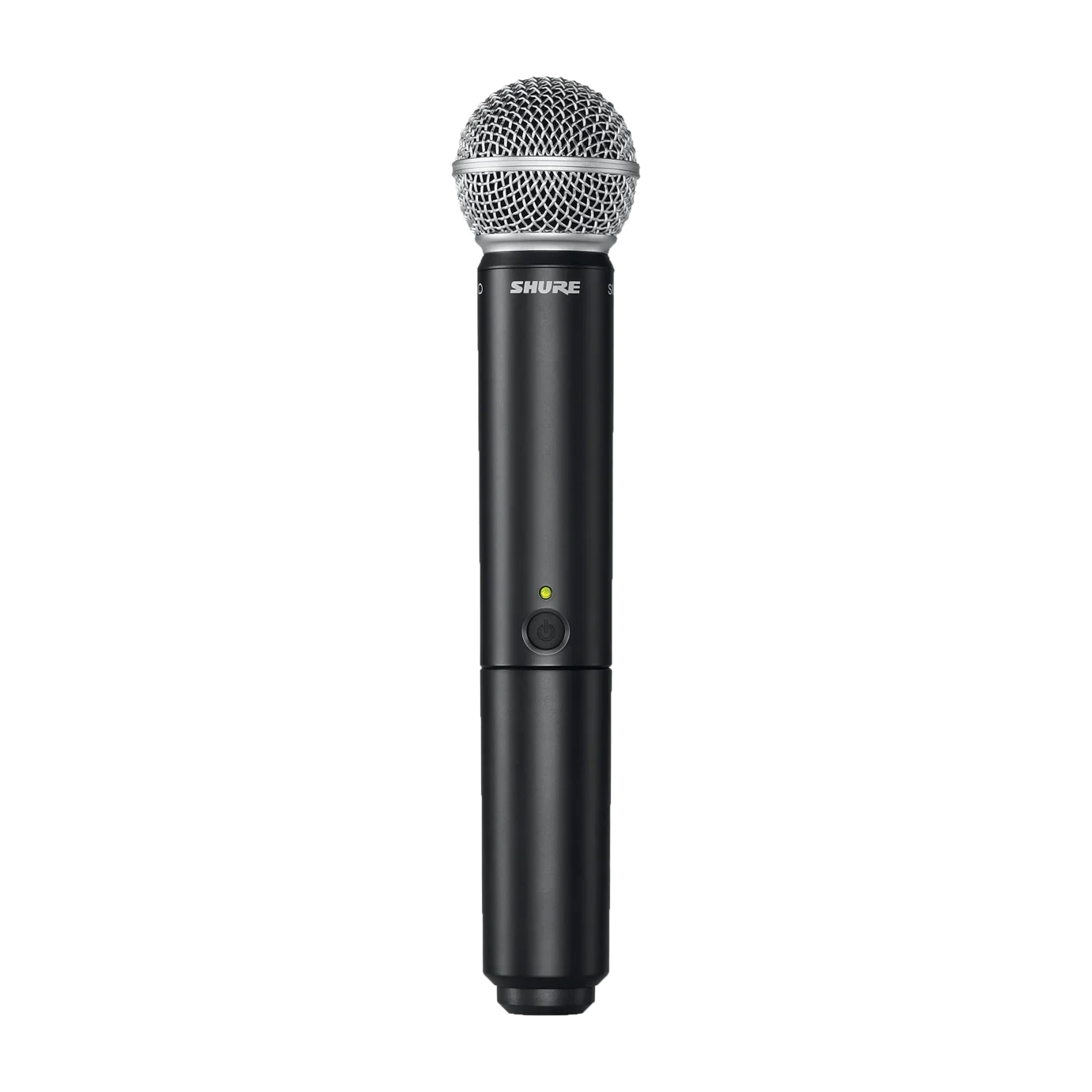 Shure BLX2 SM58 Wireless Handheld Transmitter Shure BLX2 SM58 wireless handheld transmitter with capsule microphone front view