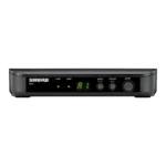Shure BLX24 B58 wireless vocal microphone system showing transmitter and receiver components detail view