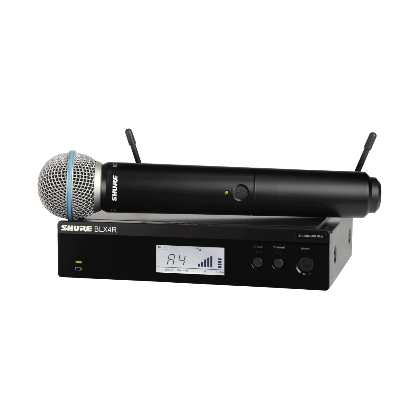 Shure BLX24R B58 Wireless Vocal Rack-mount System Shure BLX24R B58 wireless vocal rack-mount system with Beta 58A microphone and receiver unit