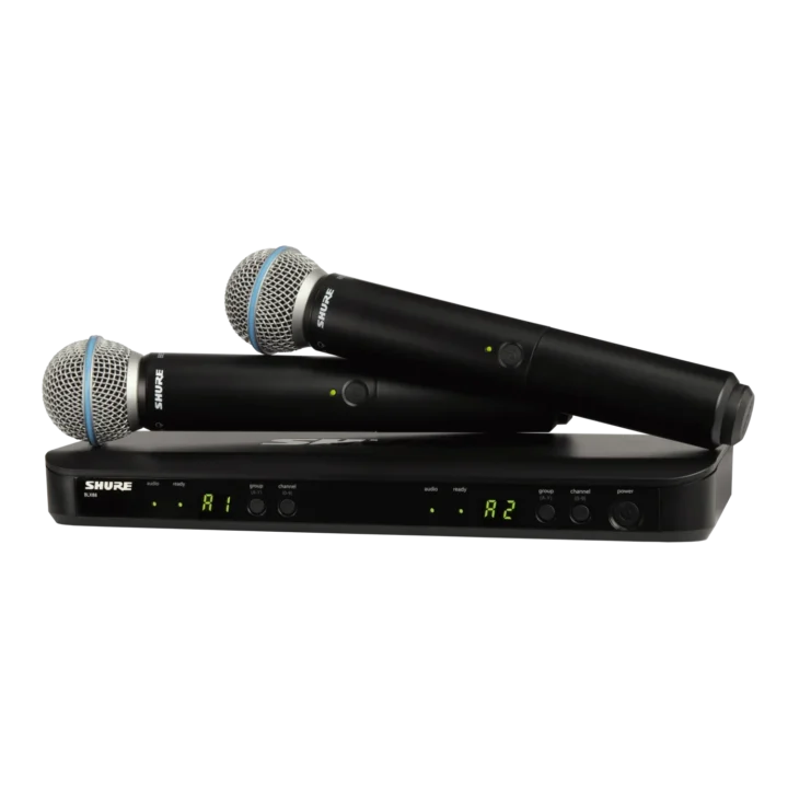 Shure BLX288/B58 wireless dual vocal system with two Beta 58A microphones and H11 receiver