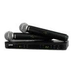 Shure BLX288 SM58 wireless microphone system with dual handheld transmitters and receiver unit