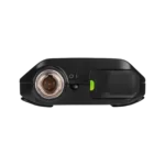Shure GLXD1+ digital wireless bodypack transmitter showing control buttons and display panel detail