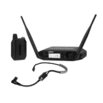 Shure GLXD14+ digital wireless headset system with SM35 headset microphone front view