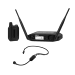 Shure GLXD14+ digital wireless headset system with PGA31 headset microphone, front view