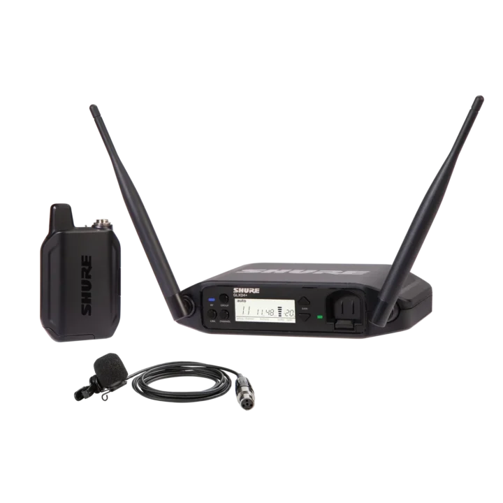 Shure GLXD14+ digital wireless presenter system with WL185m lavalier microphone and receiver unit