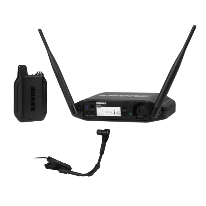 Shure GLXD14+ digital wireless system with BETA98H gooseneck microphone, transmitter and receiver