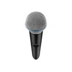 Shure GLXD2+ dual band wireless transmitter with BETA58A microphone capsule and controls