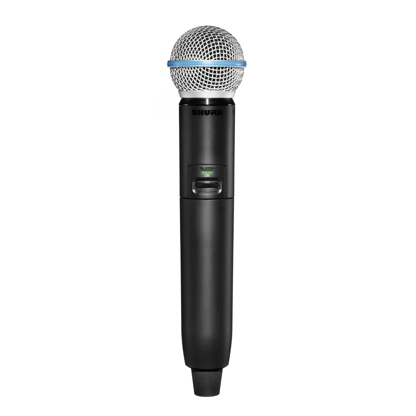 Shure GLXD2+ B58 Digital Wireless Handheld Transmitter Shure GLXD2+ B58 digital wireless handheld transmitter with BETA58A microphone capsule front view