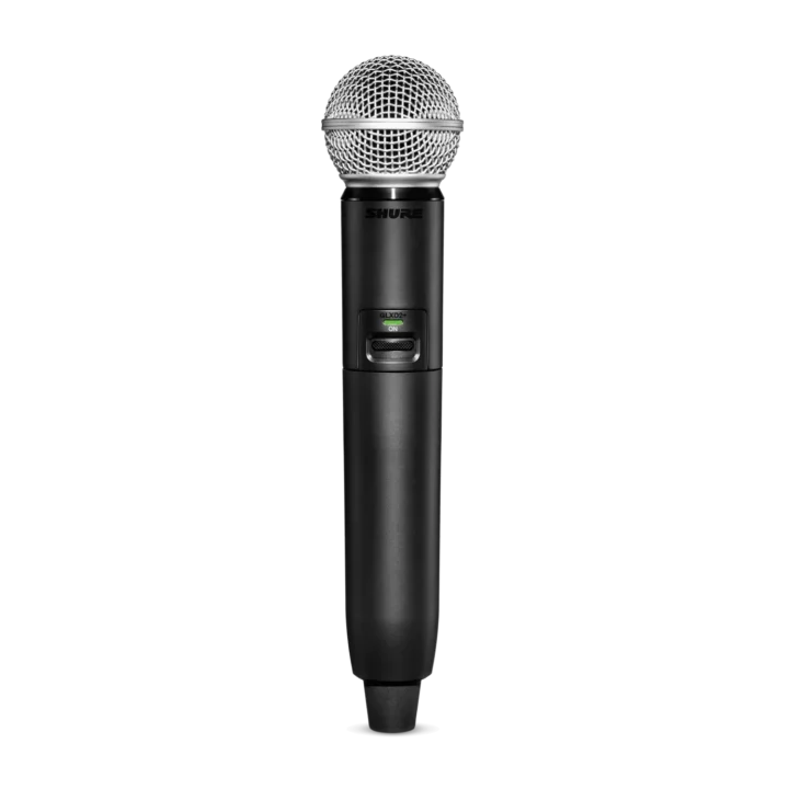 Shure GLXD24+ digital wireless handheld microphone system with SM58 capsule and transmitter body