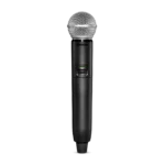Shure GLXD24R+ digital wireless receiver rack unit with front panel controls and display