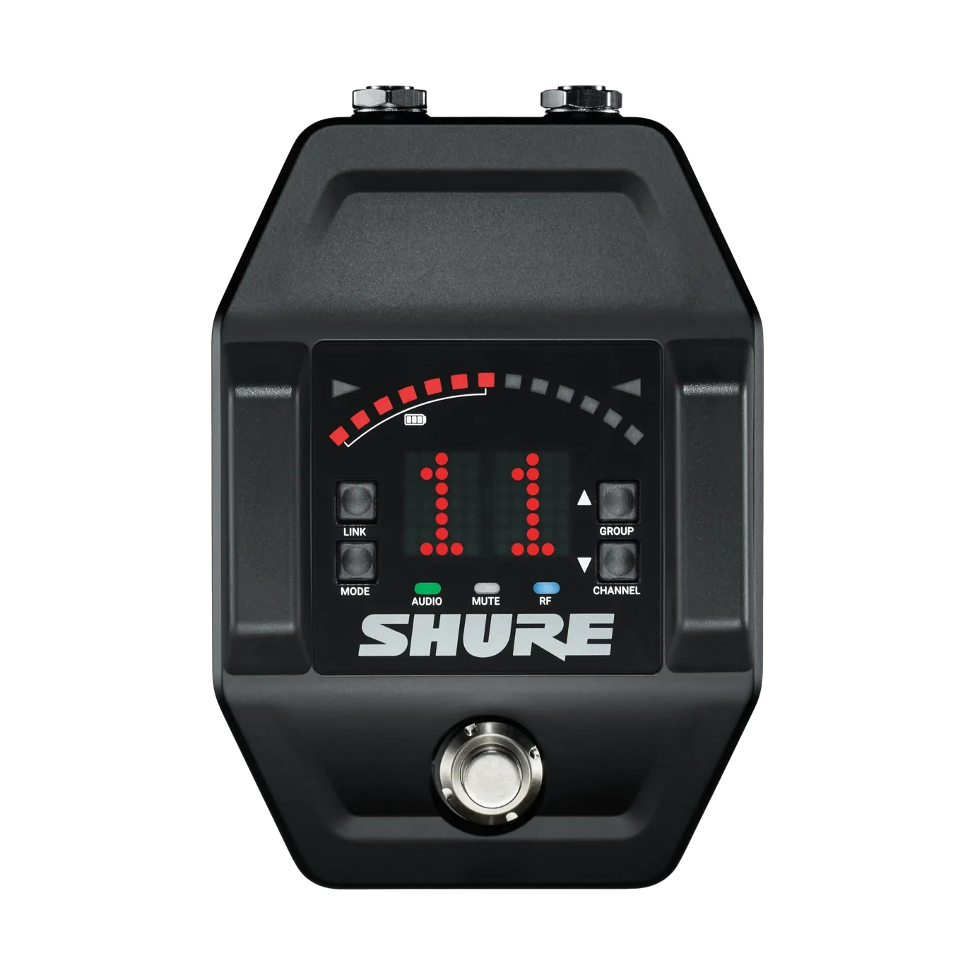 Shure GLXD6+ Digital Wireless Guitar Pedal Receiver Shure GLXD6+ dual band digital wireless guitar pedal receiver with LCD display and control buttons
