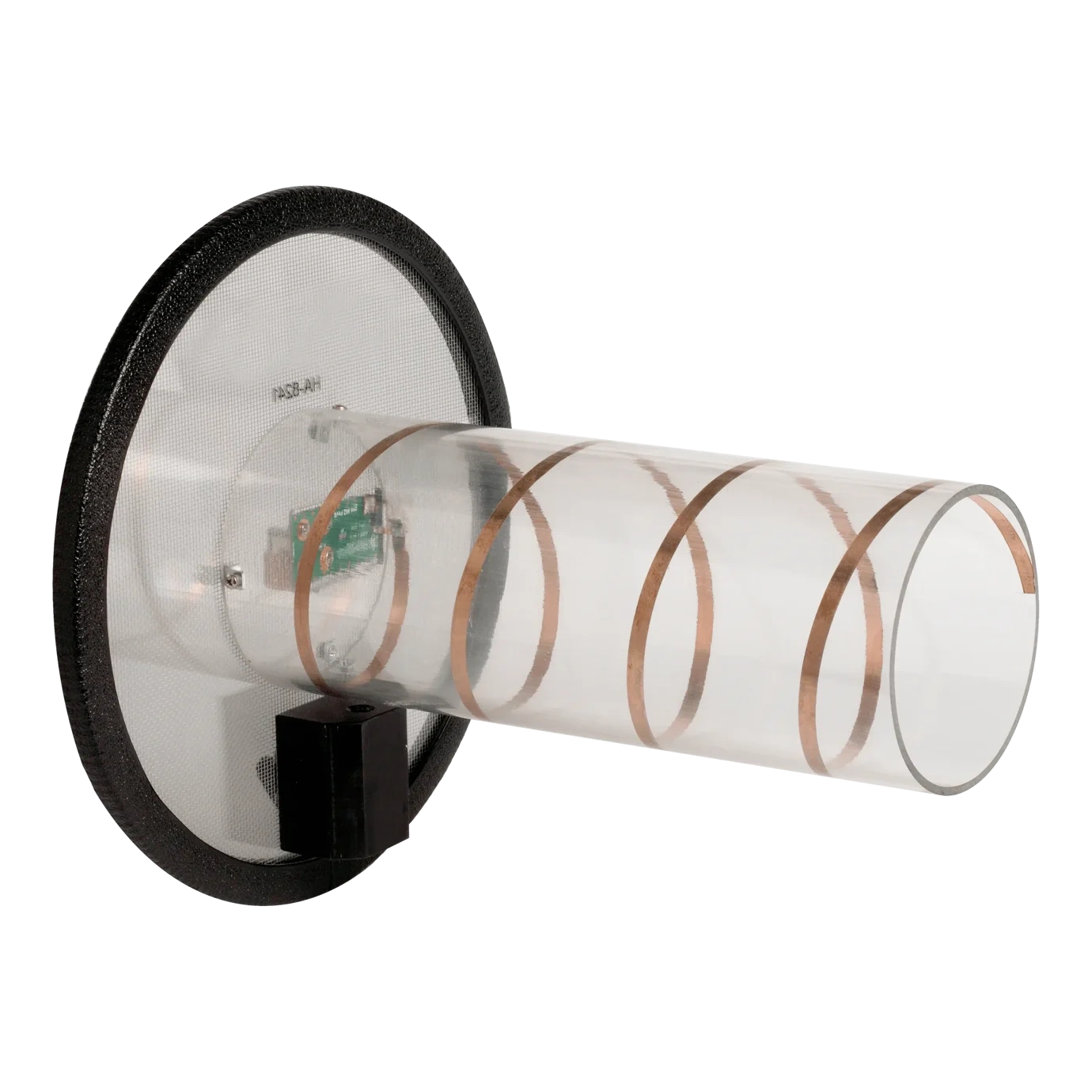 Shure HA-8241 PWS Helical Antenna Front View Shure HA-8241 PWS helical antenna with black housing and coiled element design