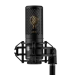 Shure KSM32C shock mount showing isolation springs and mounting bracket assembly