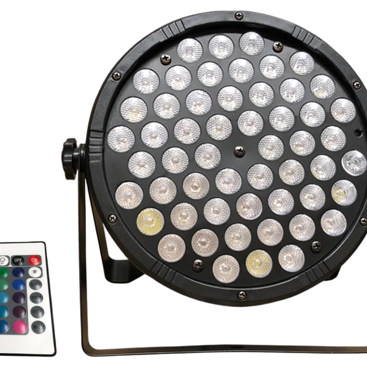 Acue Lighting 54 Flat Par RGBA LED par light with remote control front panel
