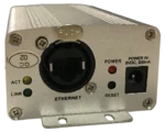 Acue Lighting Art-Node 2 ArtNet to DMX converter showing connection ports and control interface detail