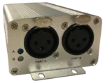 Acue Lighting Art-Node 2 ArtNet to DMX converter showing rear panel XLR outputs and network connections