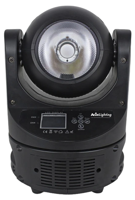 Acue Lighting Bullet Compact LED moving head light with front-facing lens and control panel