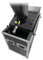 Acue Lighting large confetti cannon with DMX control and CO2 high-output system side profile