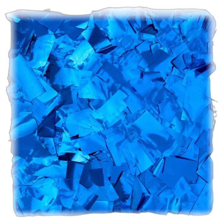 Acue Lighting metallic blue confetti large pieces for stage effects and events