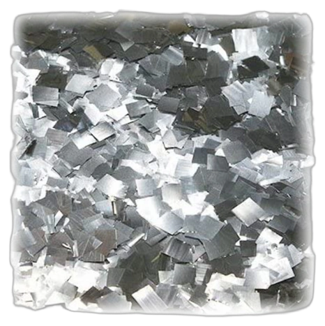 Acue Lighting metallic silver confetti small size scattered on dark background