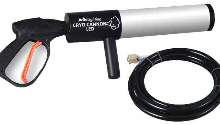 Acue Lighting CO2 Cryo Cannon LED handheld RGB cryo gun with LED effects front view