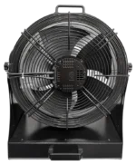 Acue Lighting Cyclone DMX programmable stage fan with control panel and mounting hardware