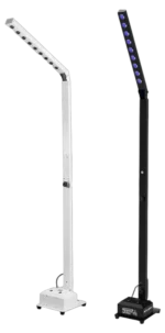 Acue Lighting Design Tower LED effect column with black finish and programmable lighting effects