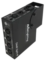 Acue Lighting DMX Split 4 four-output DMX splitter rear panel showing XLR connectors and output ports
