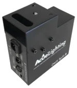 Acue Lighting DMX Split 8 eight-output splitter rear panel showing XLR connectors and terminals