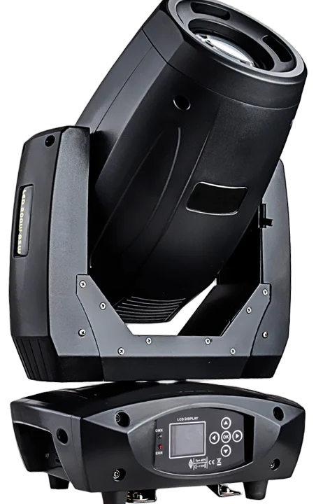 Acue Lighting Extreme 250 BSW hybrid moving head spotlight with white finish and front-facing optics