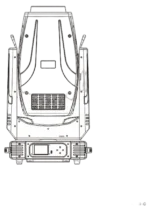 Acue Lighting Extreme 650 hybrid moving head close-up detail of lens and optical assembly