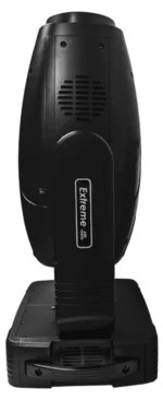 Acue Lighting Extreme 650 600W LED hybrid moving head light shown from side angle