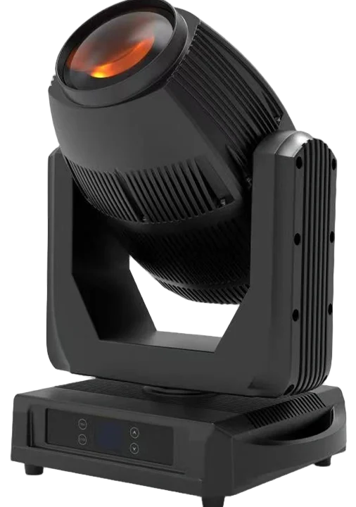 Acue Lighting Flex 380 IP moving head fixture with integrated LED lighting and control panel