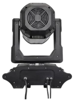 Acue Lighting Flex 480 IP moving head fixture displayed from side angle showing profile and mounting hardware