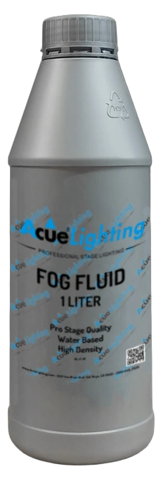 Acue Lighting Fog Liquid 1L water-based fog machine fluid bottle front view