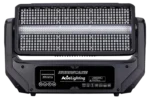Acue Lighting Hurricane RGBWA articulating RGB LED strobe moving head with color mixing capabilities