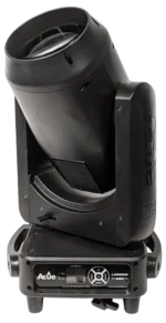 Acue Lighting Legend 380 professional beam moving head fixture front view with LED optics