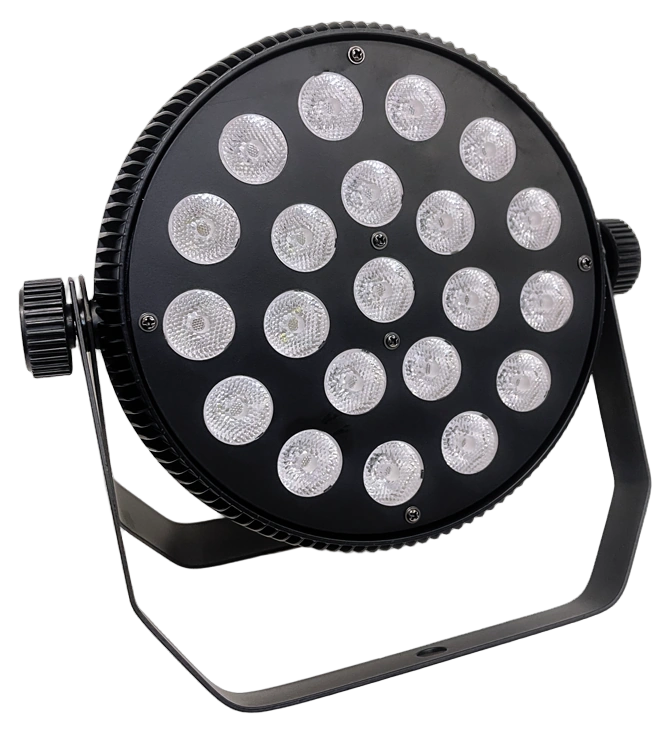 Acue Lighting Magic 21 RGBW LED Par Can Front View Acue Lighting Magic 21 RGBW LED par can with front-facing lens and control interface