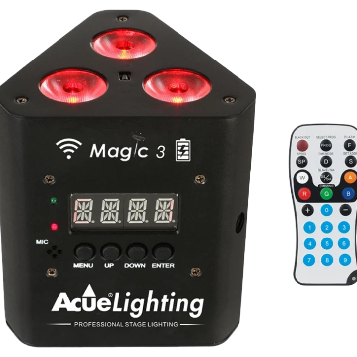 Acue Lighting Magic 3 wireless battery-powered RGBW par light with control interface