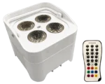 Acue Lighting Magic 4 RGBWA+UV wireless battery powered LED par light black finish front view