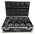 Acue Lighting Magic 6 wireless battery par light in application use, RGBWW color mixing