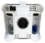 Acue Lighting Magic 6 wireless battery par light showing control panel and LED array detail