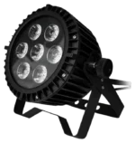 Acue Lighting Magic 7 IP outdoor LED par light with RGBWW color mixing front view