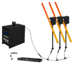 Acue Lighting Phoenix Tube 360 rotating pixel LED tube showing 360-degree RGB color output and pixel control
