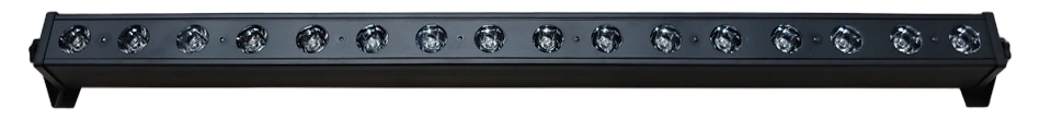 Acue Lighting Pixel 16 WW LED Wash Bar Front Acue Lighting Pixel 16 WW warm white LED wash bar with 16 individual pixel controls and front-facing LED array