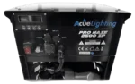 Acue Lighting Pro Haze 2500 IP outdoor haze machine control panel and fluid inlet detail