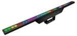 Acue Lighting Razor Bar 40x3W RGB pixel LED bar showing side profile and mounting bracket