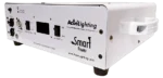 Acue Lighting Smart Power portable battery bank showing LED display and control interface detail