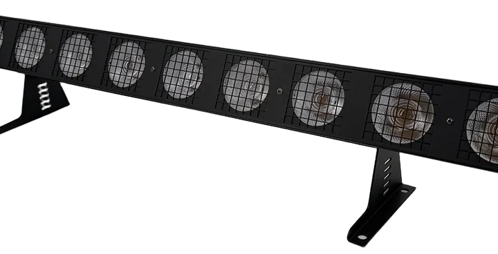 Acue Lighting Solar Ray 10x50W WW/CW LED blinder bar with front-facing LED array and control interface